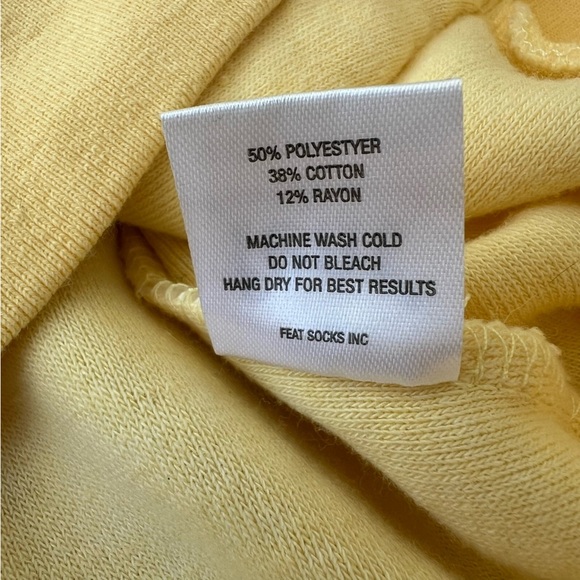 FEAT Yellow Fleece Blanket Blend Hoodie Unisex Fit S - Picture 9 of 12